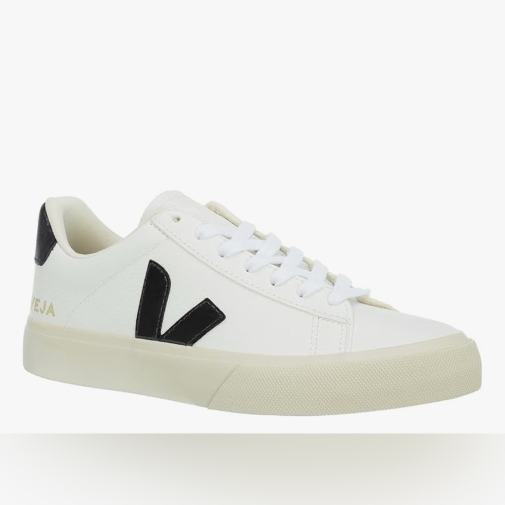 Veja Women’s White and Black Campo Sneakers